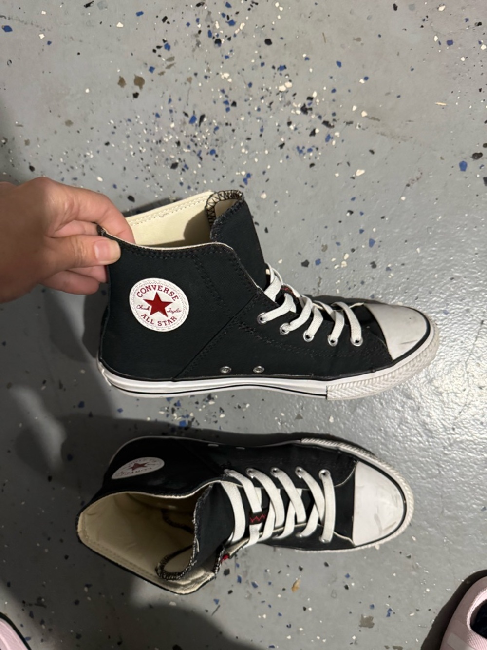 Converse Black and White High-Top Sneakers